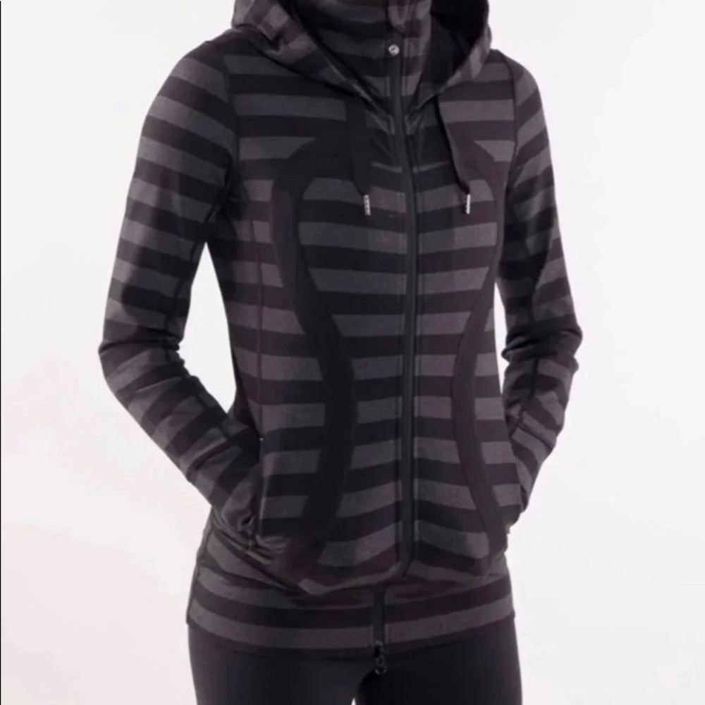 Lululemon Striped Full Zip Hoodie